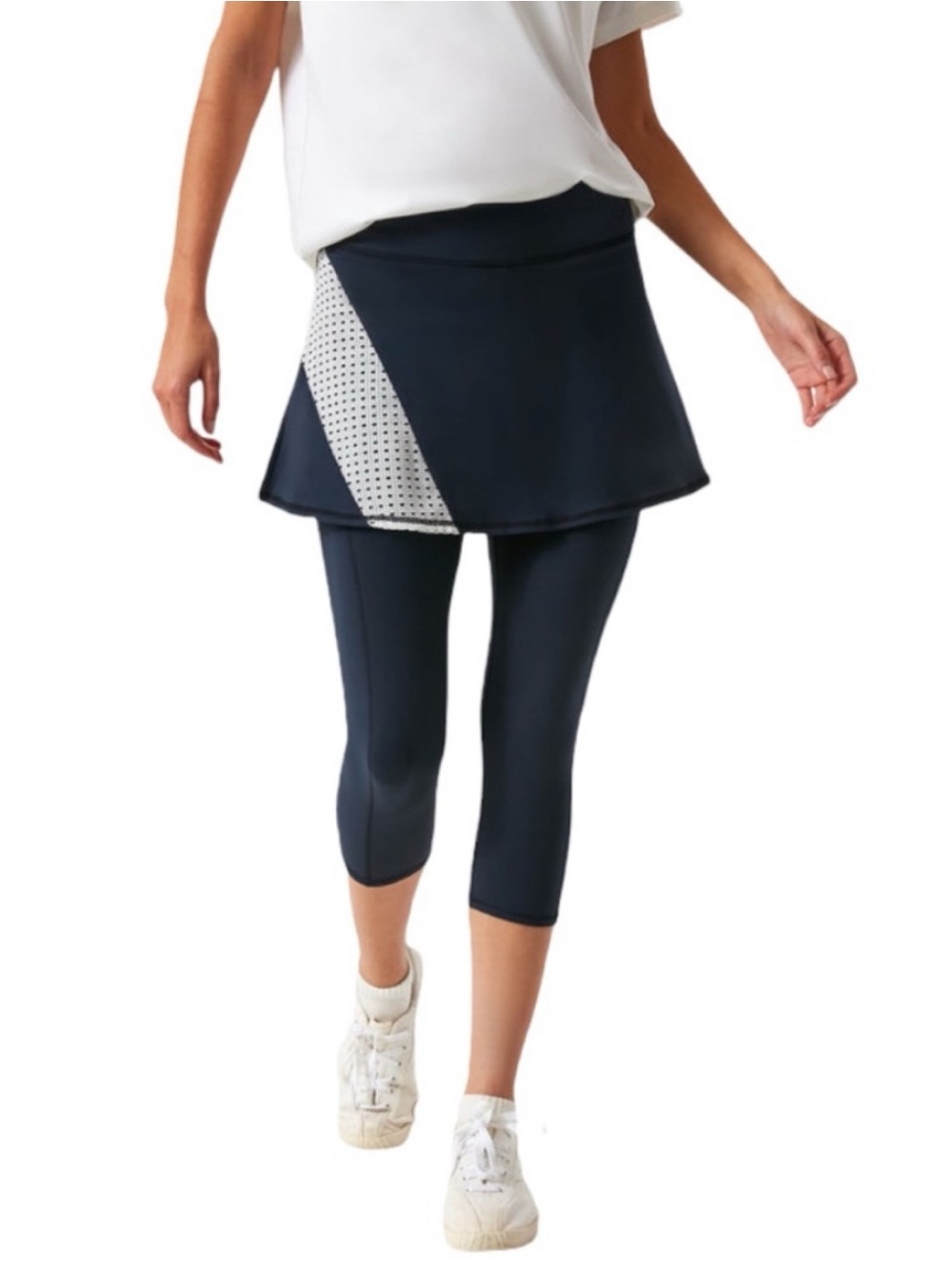 Tuckernuck Skirted Capri‎ Pant Navy Blue XL NWT Tnuck Sport Active Athleisure